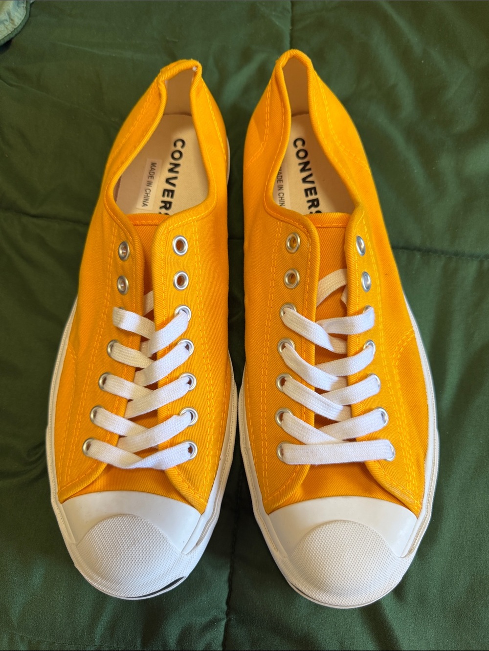 Yellow and White Unisex Jack Purcell CONVERSE Sneakers